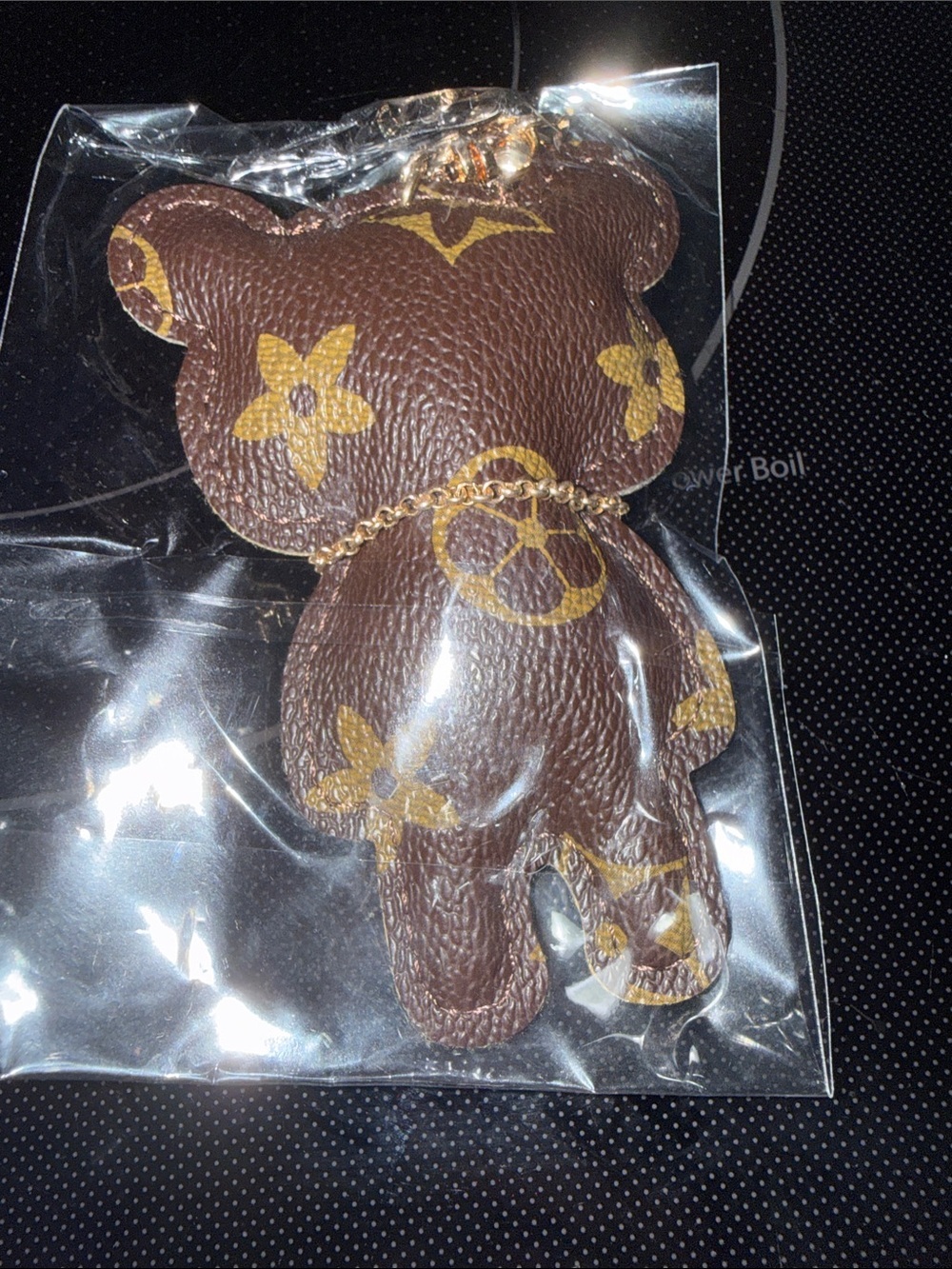 Louis Vuitton Brown Monogram Bear Keychain Card Holder with Gold Hardware - Picture 2 of 2